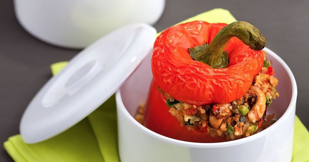 Gefüllte Peperoni mit Nuss-Couscous | Kikkoman