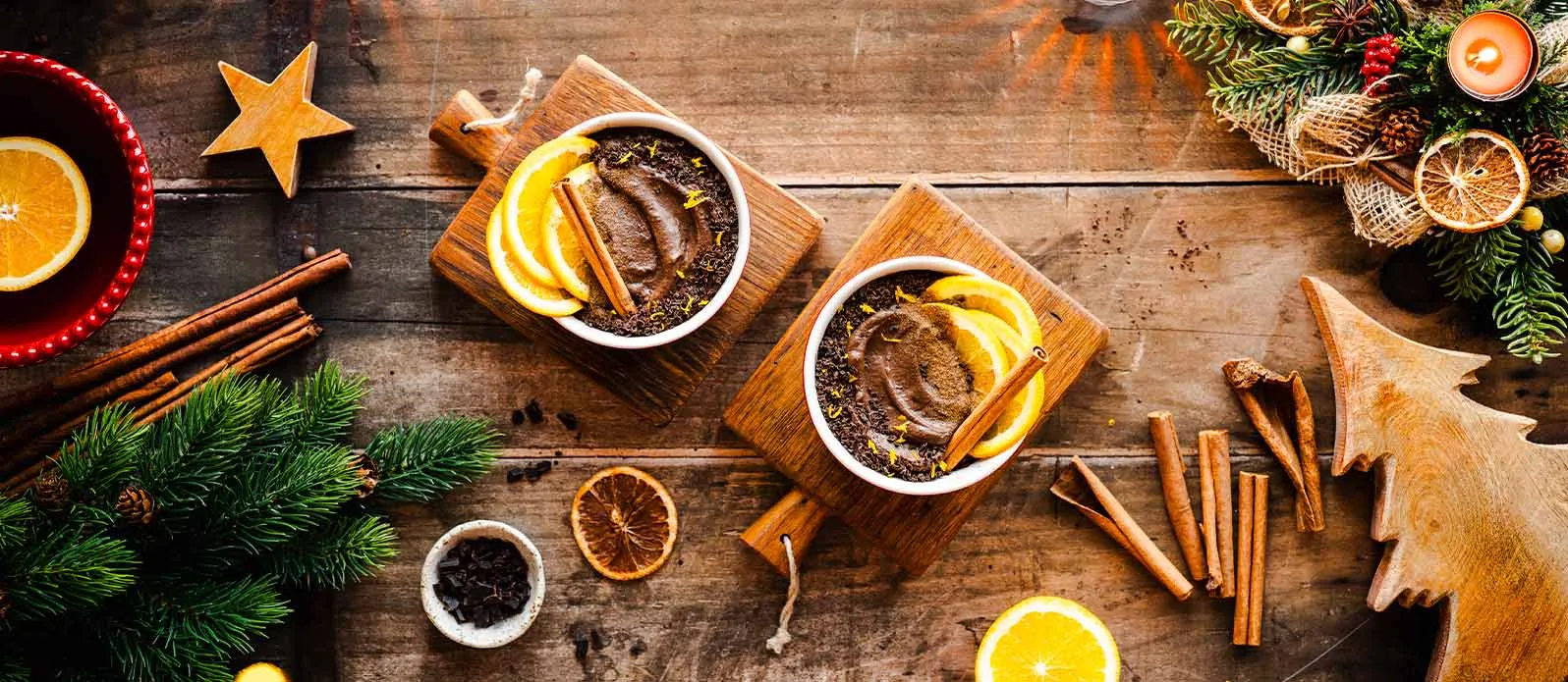 Schokoladenmousse mit Espresso und Orange