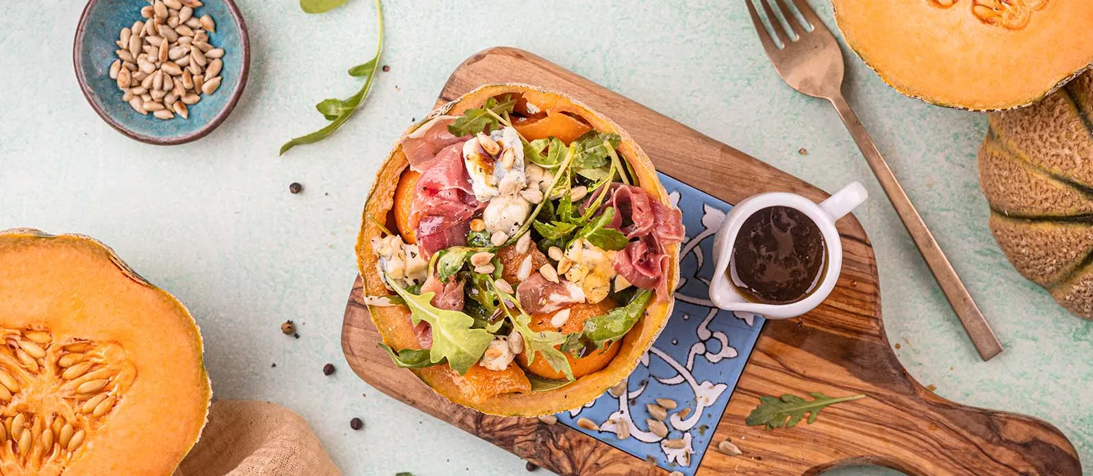 Rucolasalat mit Melone und Prosciutto