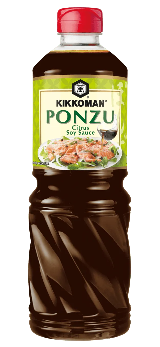 Kikkoman Ponzu - Würzsauce mit Sojasauce und Essig, mit Zitronengeschmack 1 L PET