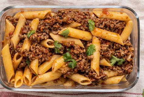 Pasta Bolognese mit Sojasauce