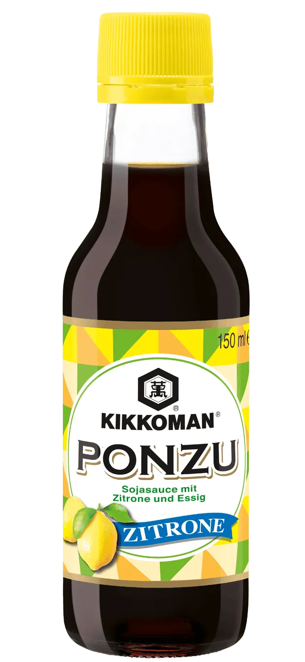Kikkoman Ponzu - Würzsauce mit Sojasauce und Essig, mit Zitronengeschmack 150 ml Flasche