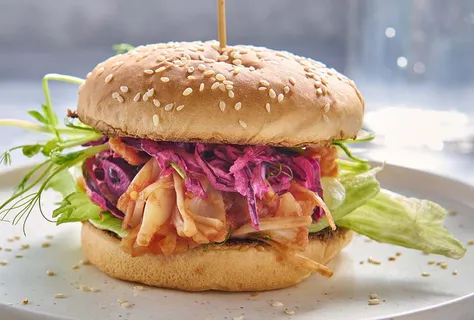 Jackfruit-Burger à la Pulled Pork