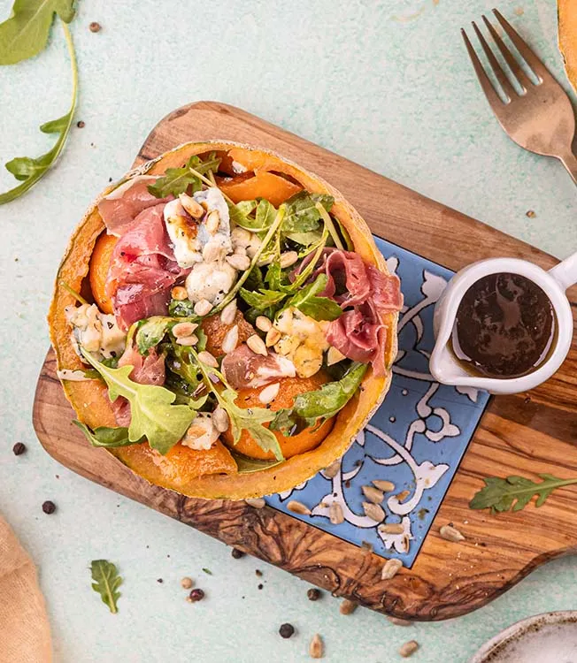 Rucolasalat mit Melone und Prosciutto
