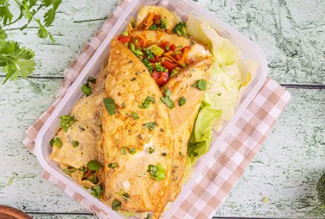 Asiatische Omelette mit gebratenem Gemüse