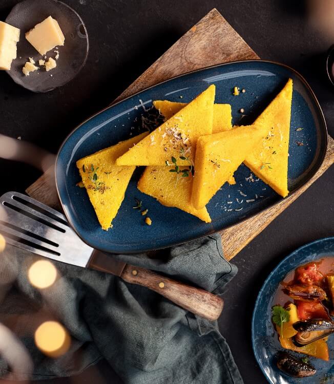 Klassische Polenta Kikkoman