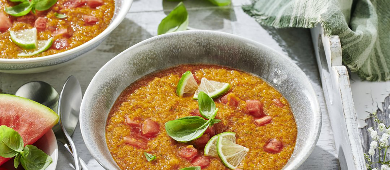 Melonen-Limetten-Gazpacho | Kikkoman