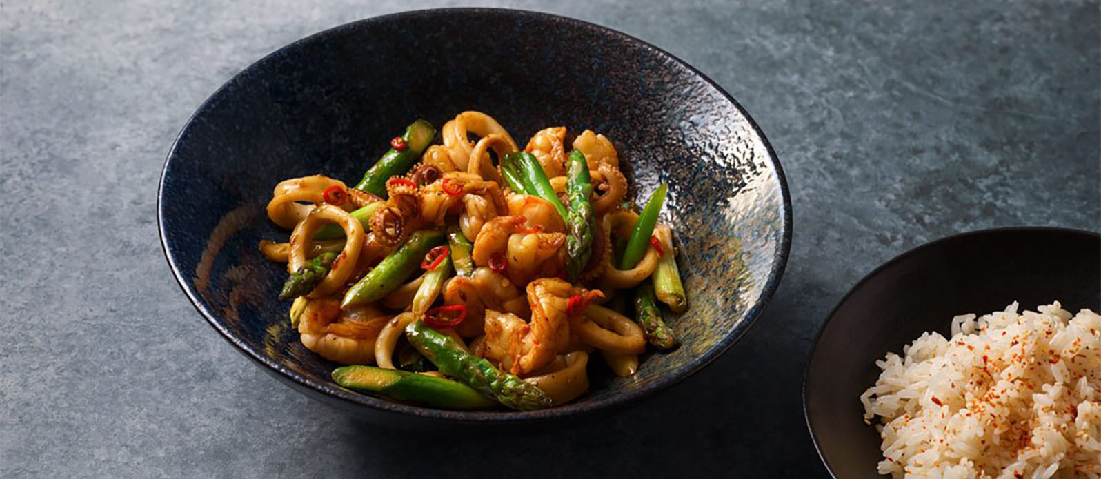 Meeresfrüchte aus dem Wok